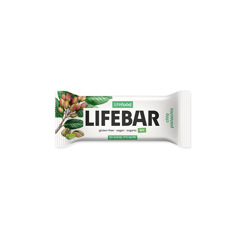 Barre crue chia pistache Lifebar Lifefood 40g Lifefood  dans votre magasin bio en ligne Etiketbio.eu