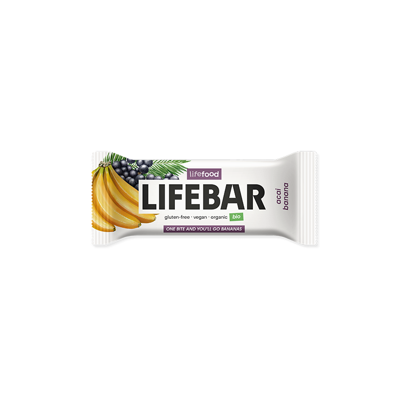 Barre crue açaï banane Lifebar Lifefood 40g