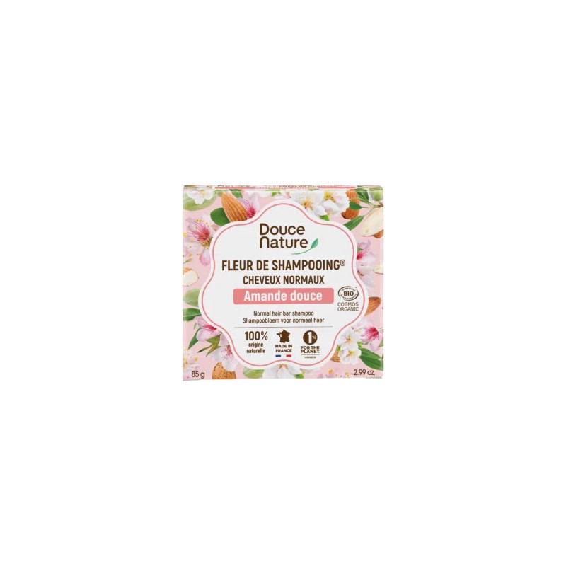 Fleur shampooing cheveux normaux 85g cc Douce Nature  dans votre magasin bio en ligne Etiketbio.eu