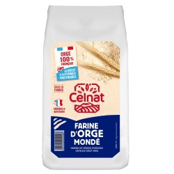 Farine orge mondee 500g Celnat  dans votre magasin bio en ligne Etiketbio.eu