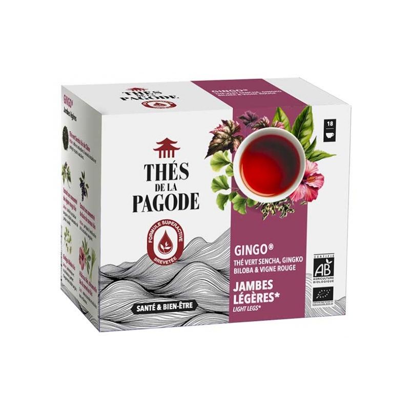 THE GINKGO 18 INFUSETTES Les Thés de la Pagode  dans votre magasin bio en ligne Etiketbio.eu