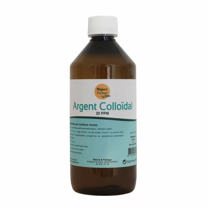 Argent colloïdal 20ppm 500ml Nature & Partage Nature & Partage  dans votre magasin bio en ligne Etiketbio.eu
