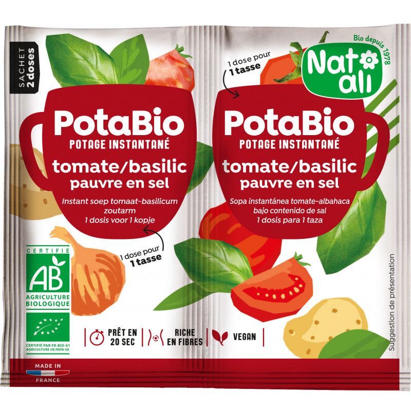 Potabio tomate basilic pauvre en sel Natali Natali  dans votre magasin bio en ligne Etiketbio.eu