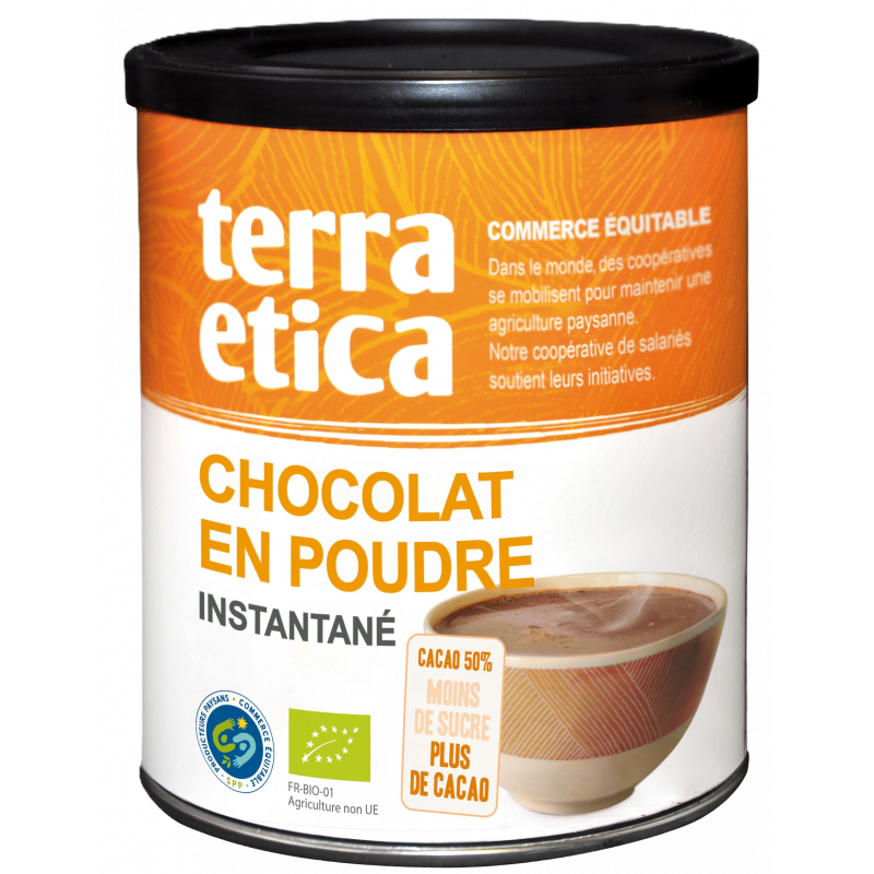 Chocolat poudre 425gr Terra Etica  dans votre magasin bio en ligne Etiketbio.eu