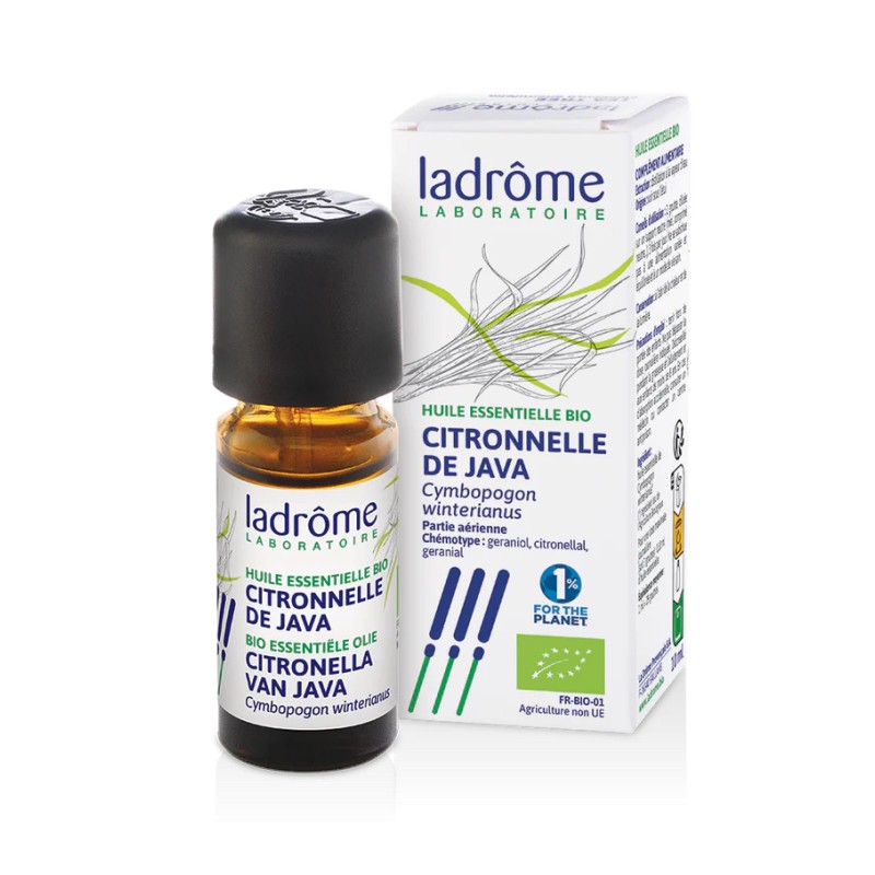 Huile essentielle Citronnelle de Java bio 10 ml – Ladrôme Ladrôme  dans votre magasin bio en ligne Etiketbio.eu
