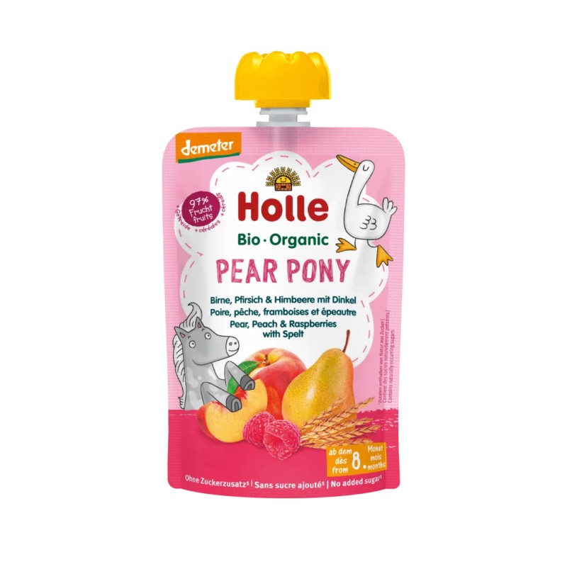Gourde bébé poire pêche framboise 100g Demeter – Holle Holle  dans votre magasin bio en ligne Etiketbio.eu
