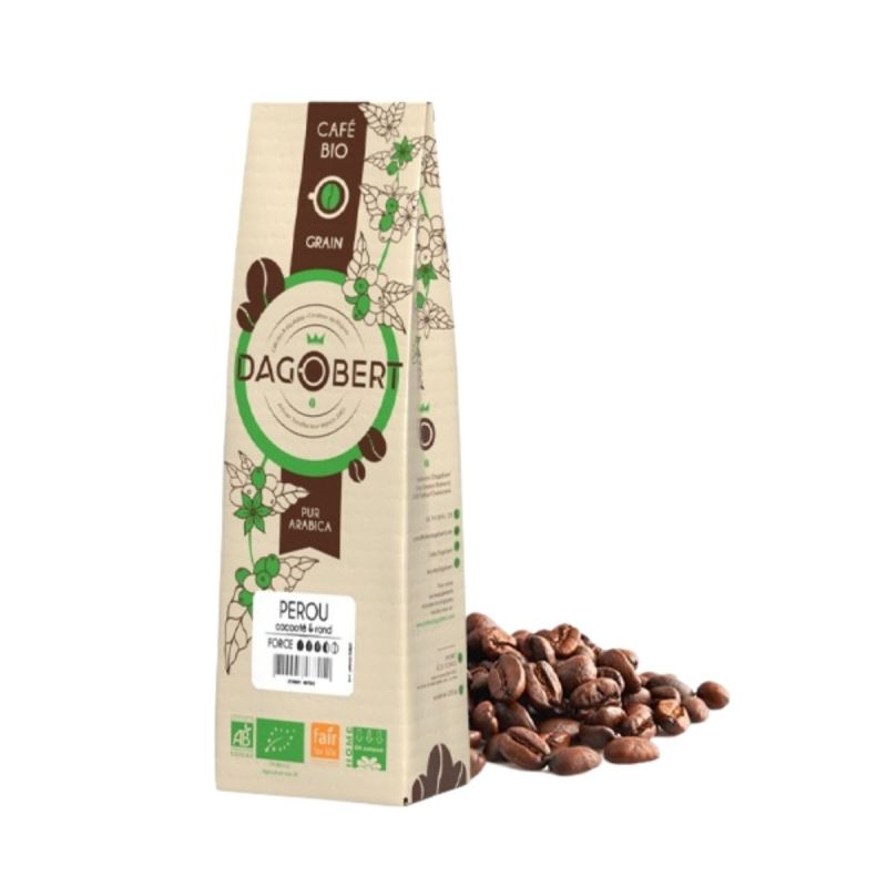 Café grains Pérou Bio 500g équitable – Dagobert Dagobert  dans votre magasin bio en ligne Etiketbio.eu