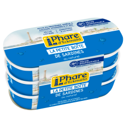 Sardines au naturel La petite boîte 3x55g - Phare d’Eckmühl