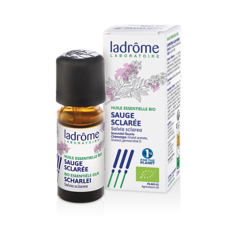 Huile essentielle Sauge Sclarée Bio 10ml – Ladrôme Ladrôme  dans votre magasin bio en ligne Etiketbio.eu