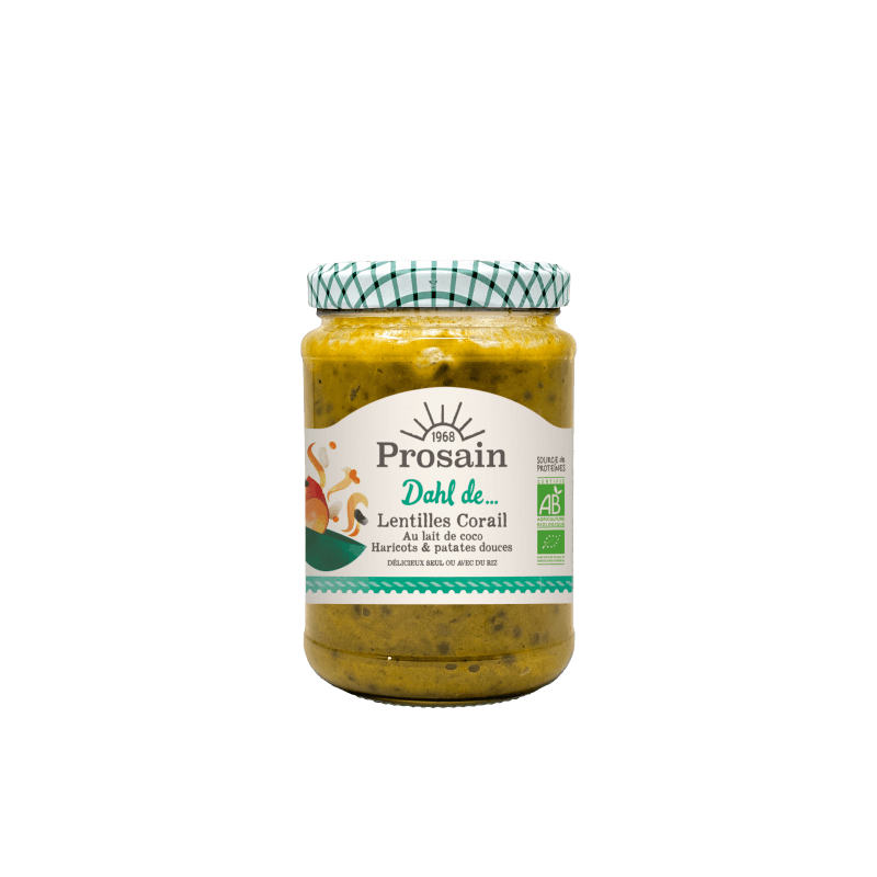 Dahl lentilles corail coco Prosain 360g Prosain  dans votre magasin bio en ligne Etiketbio.eu