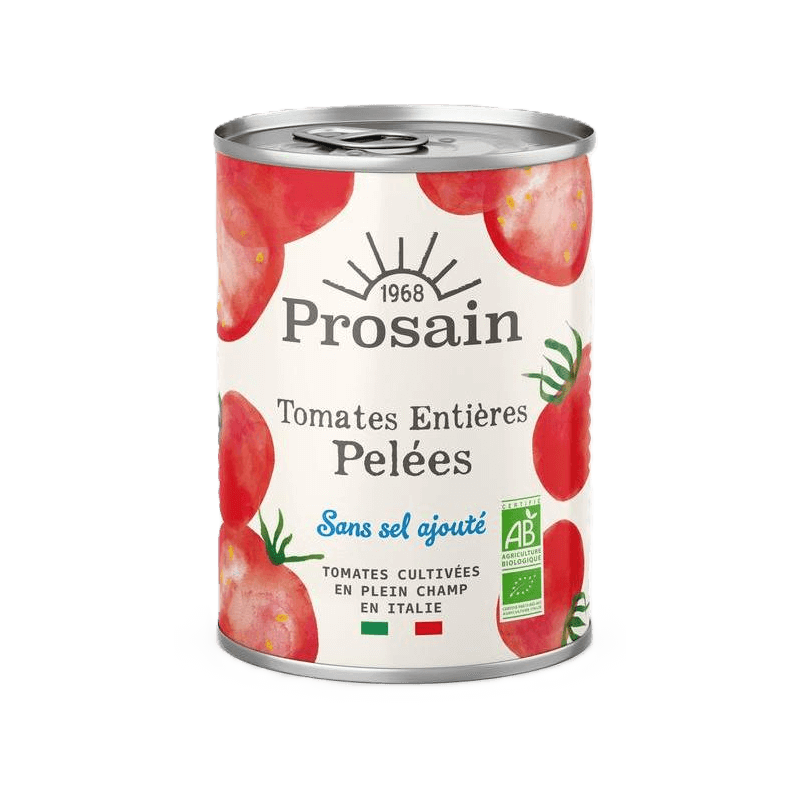 Tomates pelées entières bio Prosain 400g Prosain  dans votre magasin bio en ligne Etiketbio.eu