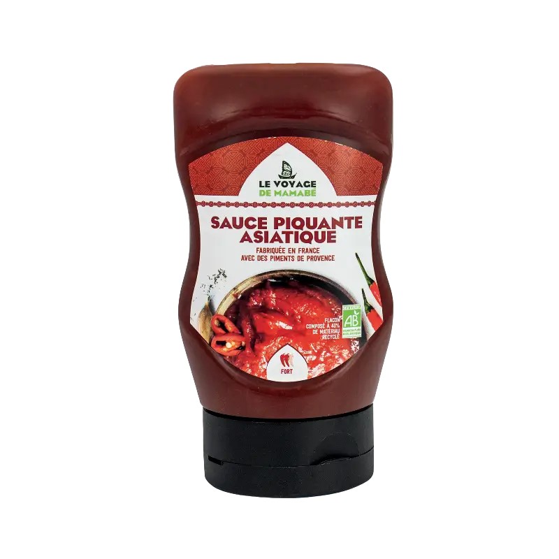 Sauce piquante asiatique 335g bio – Le Voyage de Mamabé Voyage de Mamabe  dans votre magasin bio en ligne Etiketbio.eu