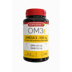 Oméga 3 huile de poissons sauvages 120 caps – Superdiet Super Diet  dans votre magasin bio en ligne Etiketbio.eu
