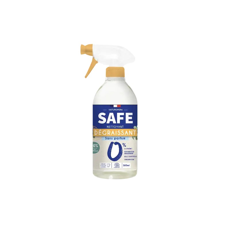 Spray dégraissant sans parfum 500ml bio – Safe SAFE  dans votre magasin bio en ligne Etiketbio.eu