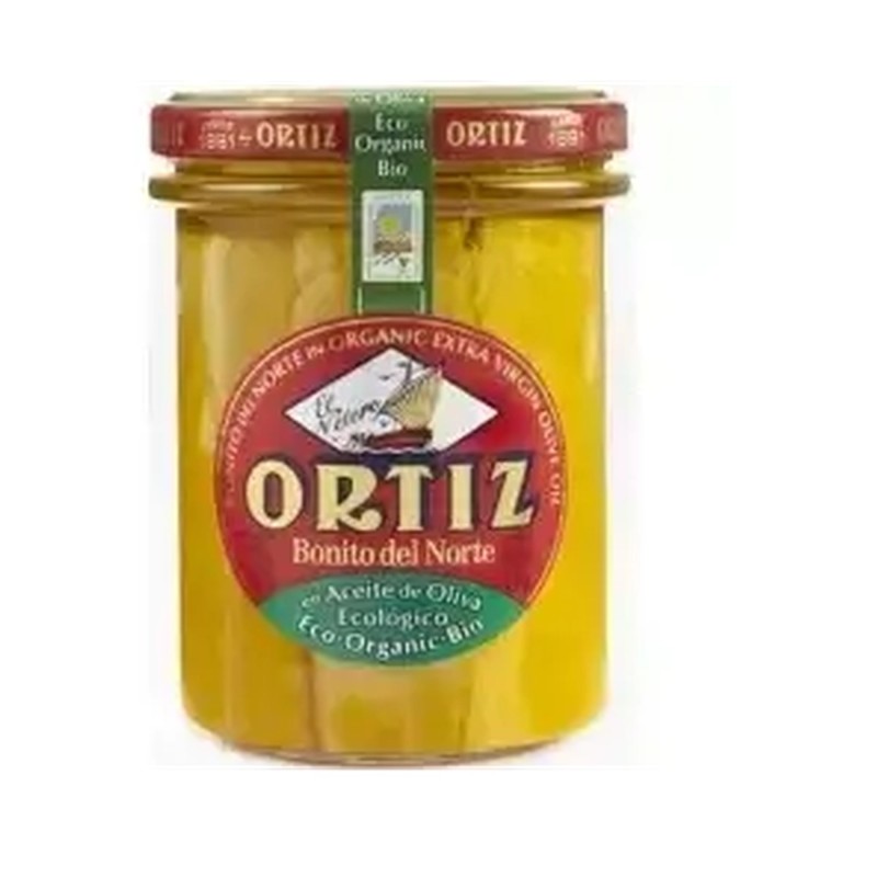 Thon blanc germon bio 220 g – Huile d’olive Ortiz Ortiz  dans votre magasin bio en ligne Etiketbio.eu