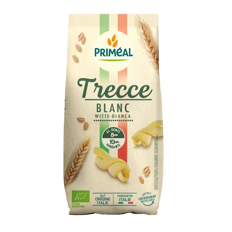 Trecce blanches bio 500g – Pâtes blé dur Priméal Priméal  dans votre magasin bio en ligne Etiketbio.eu