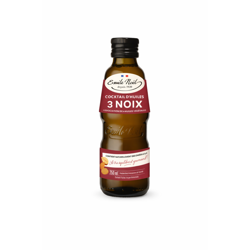 Huile 3 noix bio 250 ml – Cocktail oméga 3-6-9 Émile Noël Emile Noël  dans votre magasin bio en ligne Etiketbio.eu