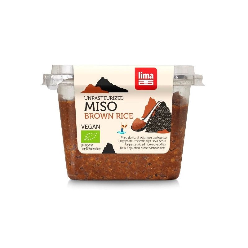 Miso de riz brun 300g bio non pasteurisé – Lima Lima  dans votre magasin bio en ligne Etiketbio.eu