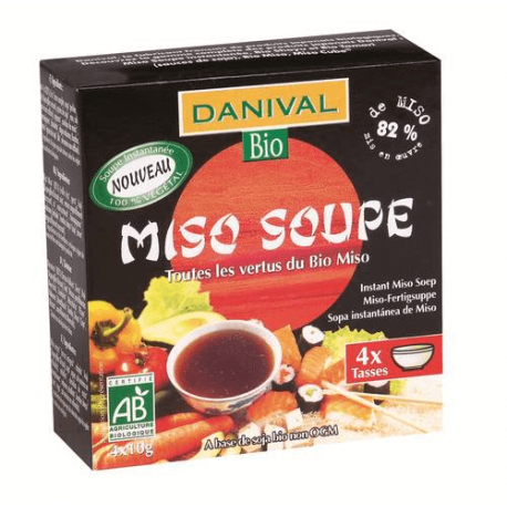 Miso soupe 4x10g Danival dans votre magasin bio en ligne Etiketbio.eu Miso soupe 4x10g Danival dans votre magasin bio en ligne Etiketbio.eu
