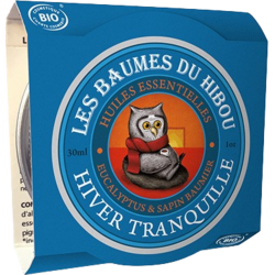 Baume Hiver Tranquille 30ml bio – Les Baumes du Hibou Baume du hibou  dans votre magasin bio en ligne Etiketbio.eu
