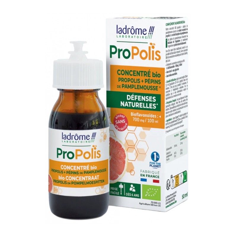 Extraits propolis et pamplemousse 50ml Ladrôme  dans votre magasin bio en ligne Etiketbio.eu