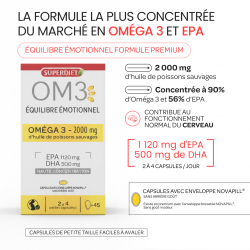 OM3 Équilibre émotionnel Premium 45 caps – Superdiet Super Diet  dans votre magasin bio en ligne Etiketbio.eu