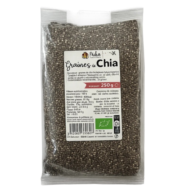Graines de chia bio 250 g – Oméga-3 & fibres Philia PHILIA  dans votre magasin bio en ligne Etiketbio.eu