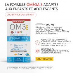 Oméga 3 Junior Superdiet – 45 capsules Super Diet  dans votre magasin bio en ligne Etiketbio.eu