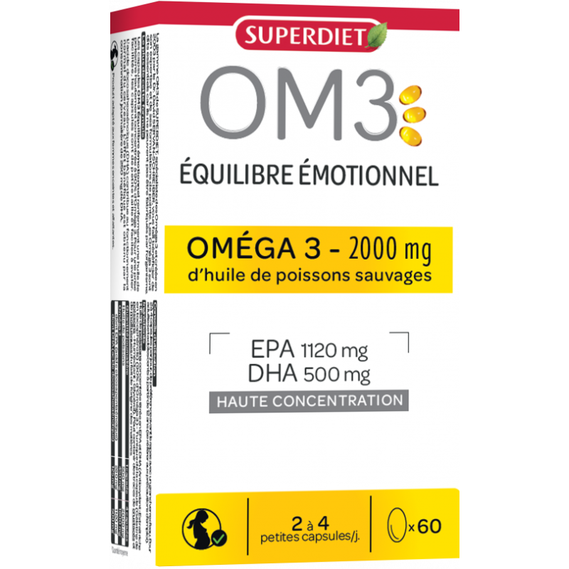 Oméga 3 Équilibre émotionnel Superdiet 60 Super Diet  dans votre magasin bio en ligne Etiketbio.eu