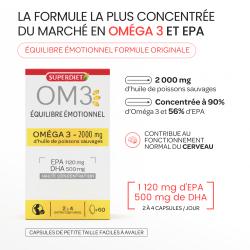 Oméga 3 Équilibre émotionnel Superdiet 60 Super Diet  dans votre magasin bio en ligne Etiketbio.eu