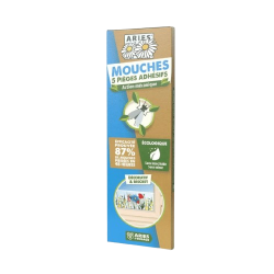 Pièges adhésifs vitres mouches ARIES x5 Aries  dans votre magasin bio en ligne Etiketbio.eu