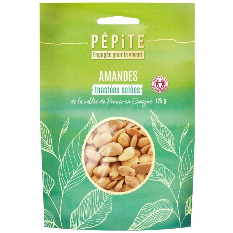 Amandes toastées salées bio 125 g – Pépite Pépite  dans votre magasin bio en ligne Etiketbio.eu