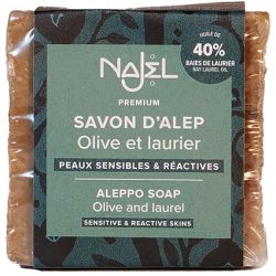 Savon d’Alep 40% laurier 185g – Najel Najel   dans votre magasin bio en ligne Etiketbio.eu