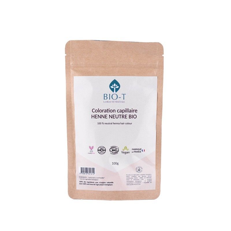 Henné neutre Cassia bio 100 g – soin fortifiant BIO-T   dans votre magasin bio en ligne Etiketbio.eu