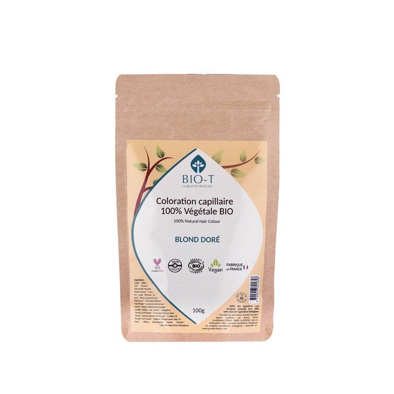 Coloration végétale blond doré BIO-T 100 g   dans votre magasin bio en ligne Etiketbio.eu