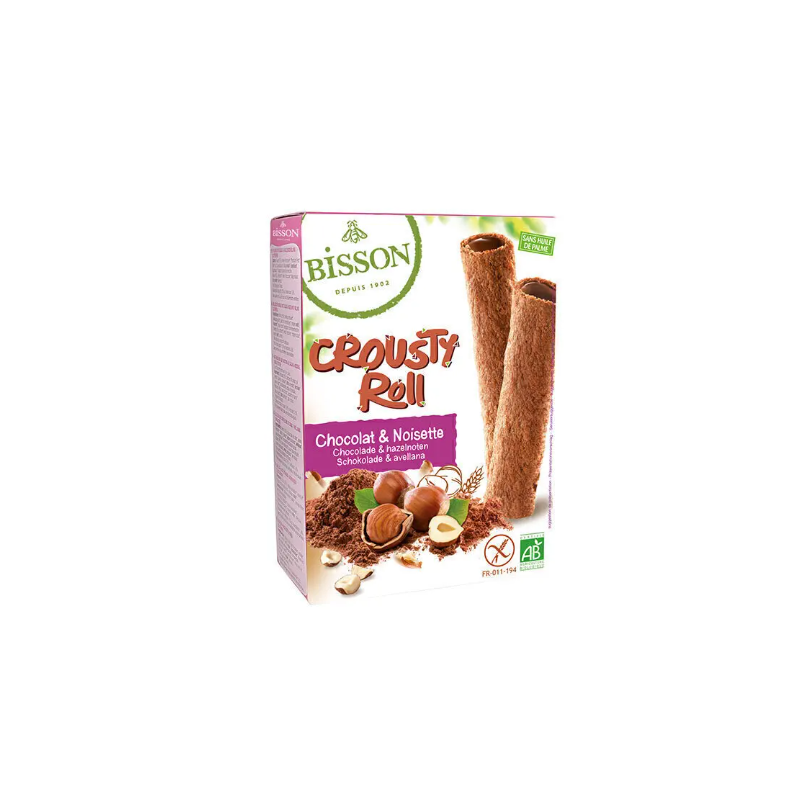 Crousty Roll chocolat noisette bio 125g – Bisson Bisson  dans votre magasin bio en ligne Etiketbio.eu