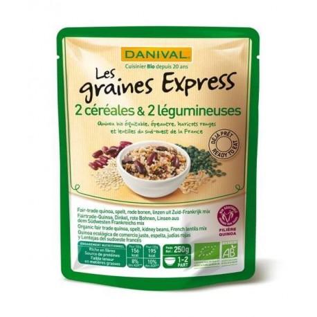 GRAINES EXPRESS 2 CEREALES 2 LEGUMINEUSES 250G | DANIVAL | Acheter ...