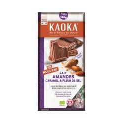Chocolat lait amandes caramel bio 180g - Kaoka Kaoka  dans votre magasin bio en ligne Etiketbio.eu
