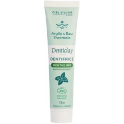Dentifrice argile menthe bio 75 ml – Ciel d’Azur   dans votre magasin bio en ligne Etiketbio.eu