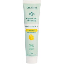 Dentifrice argile citron bio 75 ml – Ciel d’Azur   dans votre magasin bio en ligne Etiketbio.eu