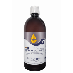 Cuivre-Zinc-Argent 1L ionisé – Catalyons Catalyons  dans votre magasin bio en ligne Etiketbio.eu