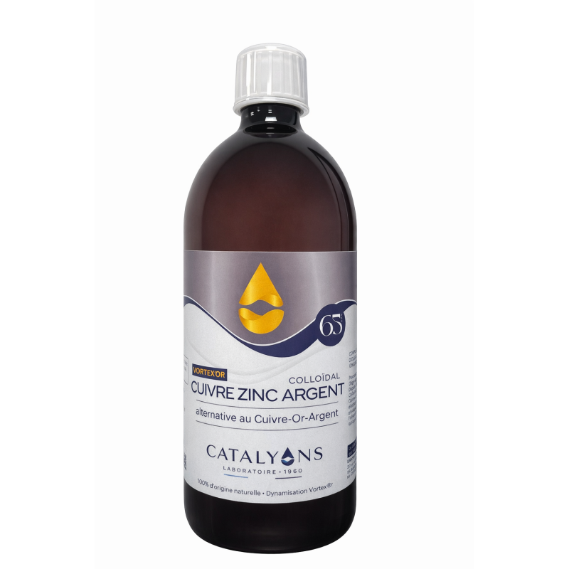 Cuivre-Zinc-Argent 1L ionisé – Catalyons Catalyons  dans votre magasin bio en ligne Etiketbio.eu