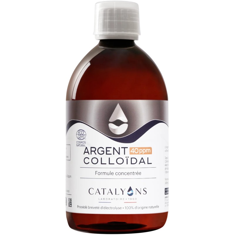 Argent colloïdal 40 ppm 500 ml – Catalyons Catalyons  dans votre magasin bio en ligne Etiketbio.eu