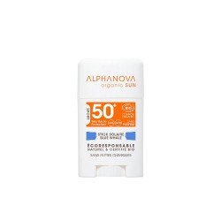 Stick solaire SPF50+ bio bleu 12g - Alphanova Alphanova  dans votre magasin bio en ligne Etiketbio.eu