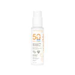 Spray solaire bébé SPF50 bio 100g - Alphanova Alphanova  dans votre magasin bio en ligne Etiketbio.eu