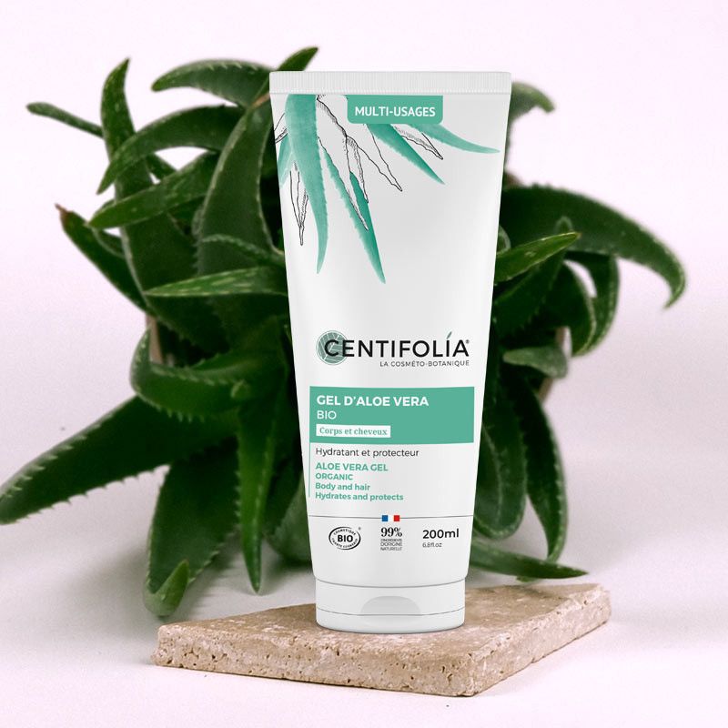 Gel aloe vera bio 200ml hydratant – Centifolia Centifolia  dans votre magasin bio en ligne Etiketbio.eu