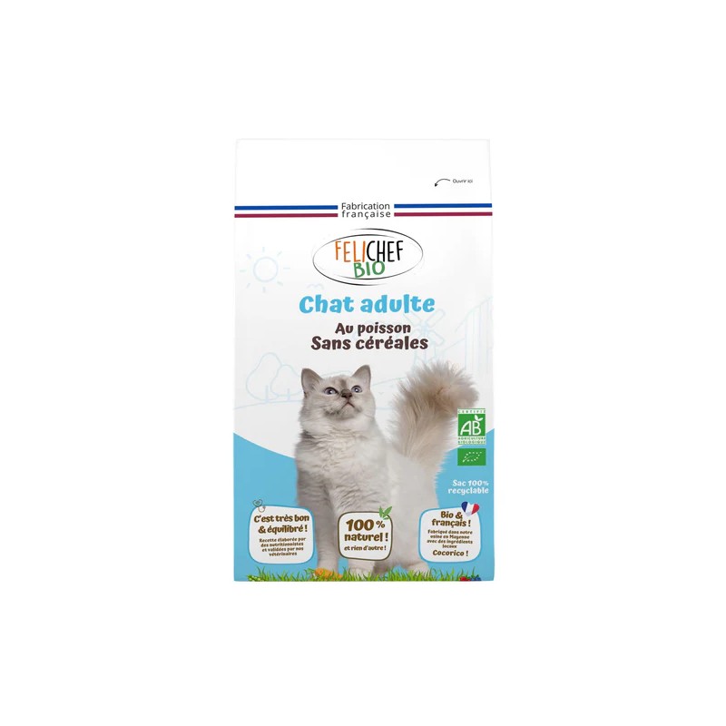 Croquettes chat poisson bio 2 kg – Felichef Felichef bio  dans votre magasin bio en ligne Etiketbio.eu