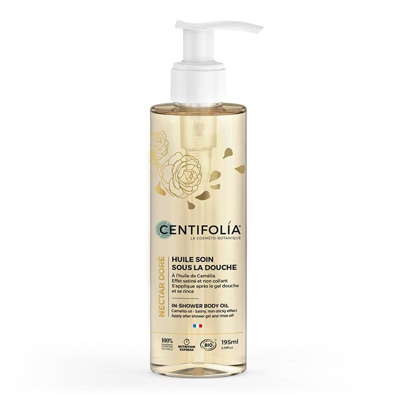 Huile soin sous la douche 195ml bio – Centifolia Centifolia  dans votre magasin bio en ligne Etiketbio.eu