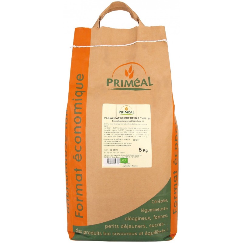 Farine ble type 55 5kg Priméal  dans votre magasin bio en ligne Etiketbio.eu