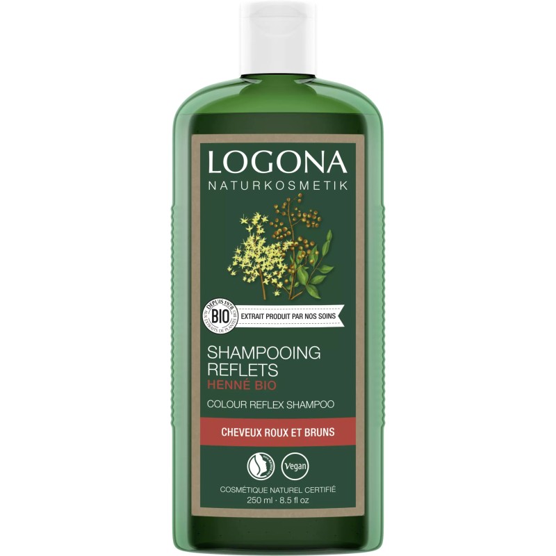 Shampooing reflet henné 250ml – Logona Logona  dans votre magasin bio en ligne Etiketbio.eu